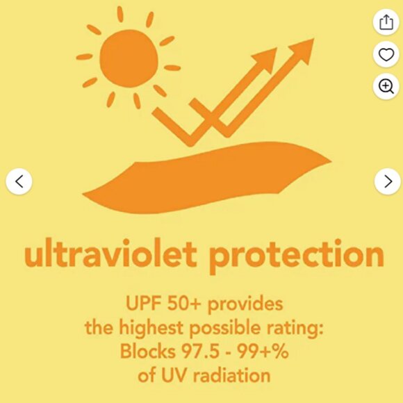 NEW  Play Baby Girl's UPF 50+ Sun Protection Yellow Flamingo Brim Hat, 0-6 Mo. - Picture 4 of 5